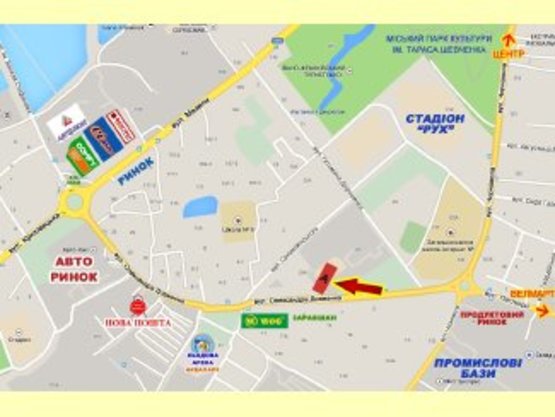 Схема рекламной плоскости по адресу Довженка навпроти буд.№9   (до СМ Сільпо)