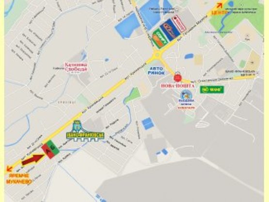 Схема рекламной плоскости по адресу Криховецька   в'їзд в місто №5