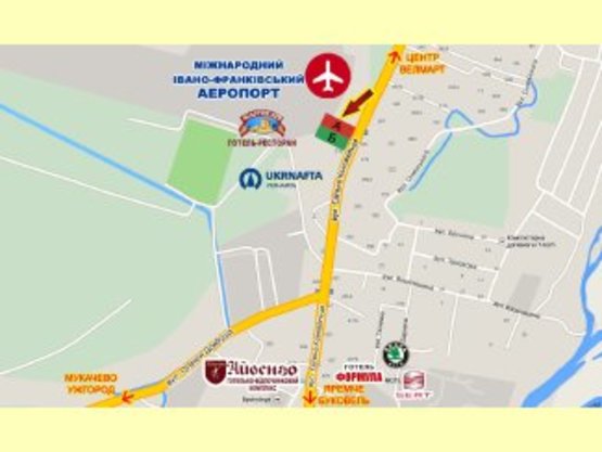 Схема рекламной плоскости по адресу Коновальця ( аеропорт)
