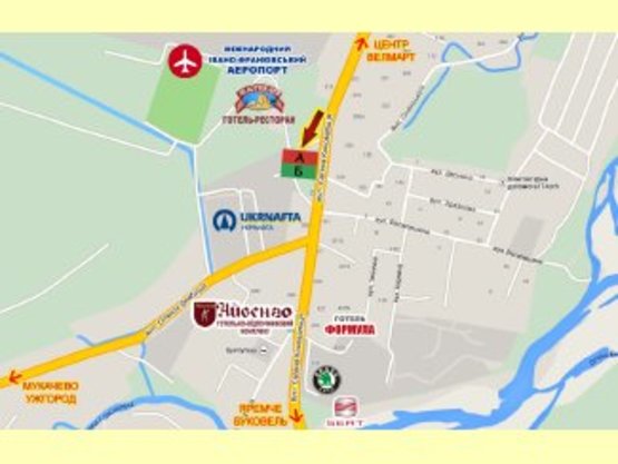 Схема рекламной плоскости по адресу Коновальця, заправка (перед аеропортом)