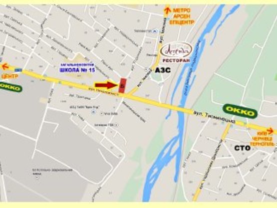 Схема рекламной плоскости по адресу Черніїв траса Ів.-Франківськ-Буковель  (перед знаком Івано-Франківськ)