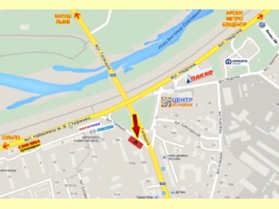 Схема рекламной плоскости по адресу Галицька ( міст )  в центр