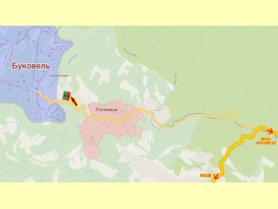 Схема рекламной плоскости по адресу перед ГК Буковель (правий)