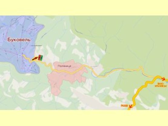 Схема рекламной плоскости по адресу перед ГК Буковель (правий)