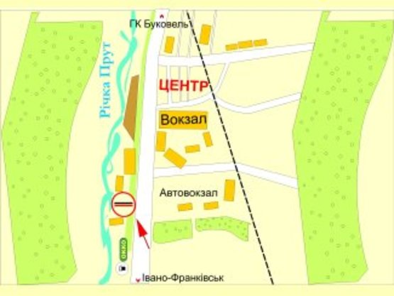 Схема рекламної площини за адресою вул.Свободи (перед автостанцією)