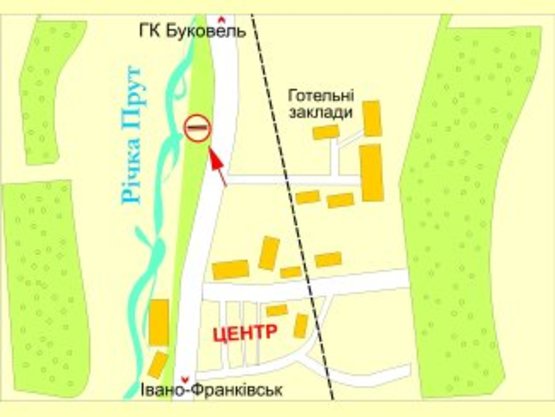 Схема рекламної площини за адресою вул.Свободи (санаторій Карпати) №2