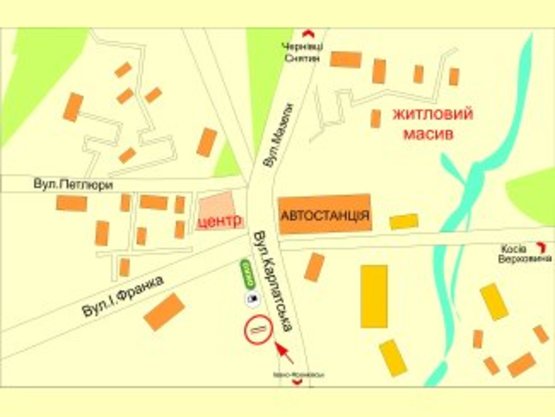 Схема рекламної площини за адресою Карпатська,175 біля Епіцентру