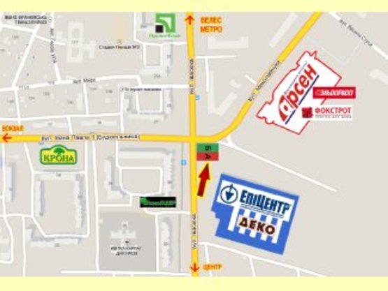 Схема рекламної площини за адресою Івасюка - Микулайчука перехрестя (Епіцентр,Арсен)