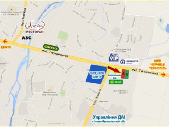 Схема рекламной плоскости по адресу Тисменецька №3