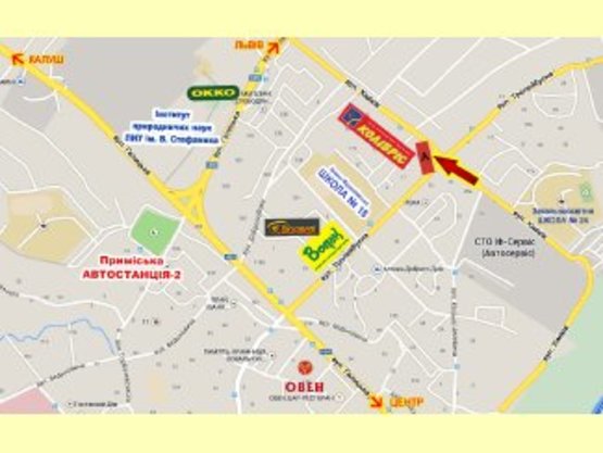 Схема рекламной плоскости по адресу Тролейбусна-Хіміків