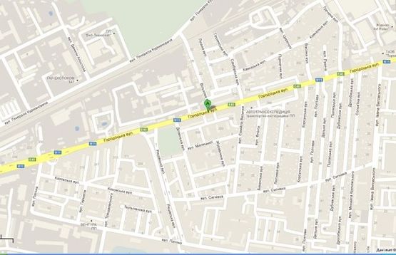 Схема рекламной плоскости по адресу вул.Городоцька 299, з центру