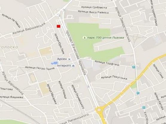 Схема рекламной плоскости по адресу пр. Чорновола, 101