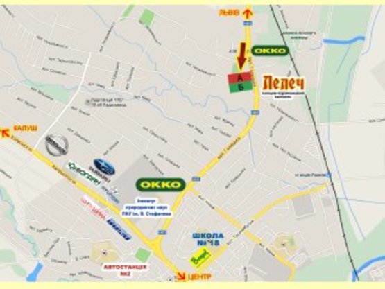 Схема рекламної площини за адресою В'їзд в місто з ст.Львова (Колиба ЛЕЛЕЧ) №2