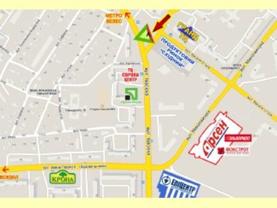 Схема рекламной плоскости по адресу Івасюка-Стуса перехрестя