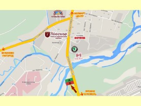 Схема рекламной плоскости по адресу Черніїв ( в'їзд в місто зі сторони Буковеля )