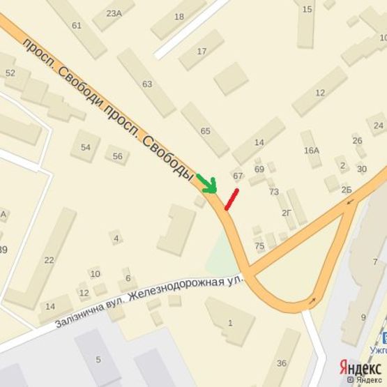 Схема рекламной плоскости по адресу просп.Свободи(навпроти Автовокзалу), напрям-пл.Кірпи