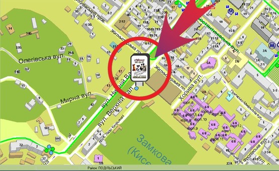 Схема рекламної площини за адресою Верхній Вал / "Житній Ринок"