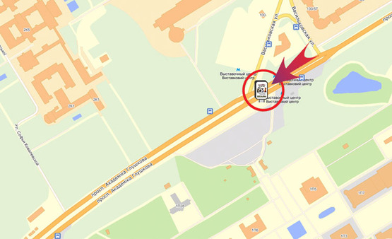 Схема рекламної площини за адресою Пр-т. Глушкова, НВЦ №3 (біля Метро "ВЦ")