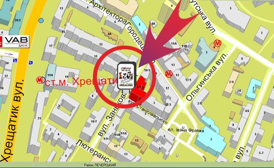 Схема рекламной плоскости по адресу Вул. Заньковецької  / Вул. Станіславського ("Корифей")