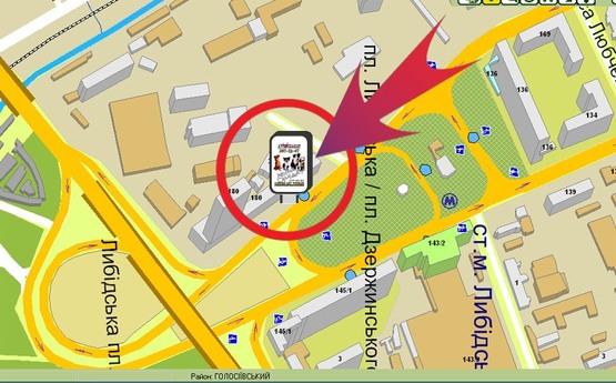 Схема рекламной плоскости по адресу M. "Либідська" (під "Ocen Placa")