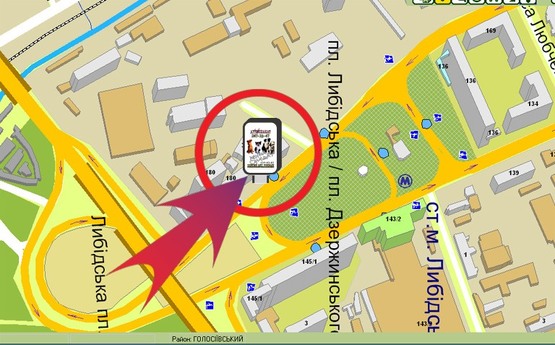 Схема рекламной плоскости по адресу M. "Либідська" (під "Ocen Placa")