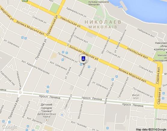 Схема рекламної площини за адресою вул. Соборна - вул. Потьомкінська