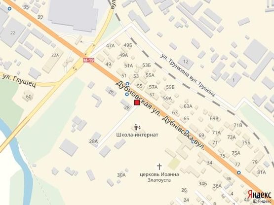 Схема рекламної площини за адресою вул. Дубнівська 28 (вїзд в місто, біля зупинки Луцькводоканал, поруч військовий ліцей)