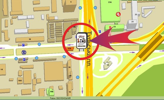 Схема рекламной плоскости по адресу М "Петрівка" / McDonalds (розподілювач)