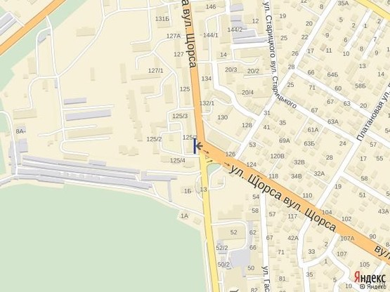 Схема рекламної площини за адресою Щорса,130