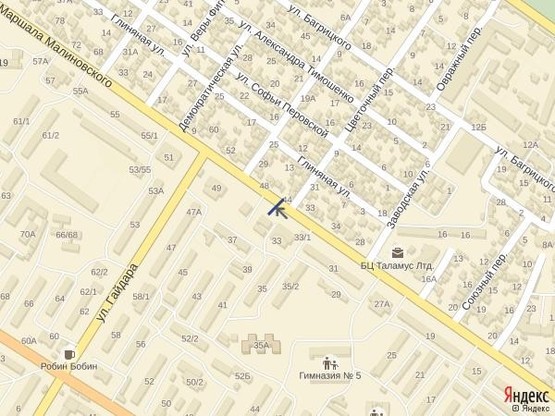 Схема рекламної площини за адресою Малиновского, 31 - Сильпо