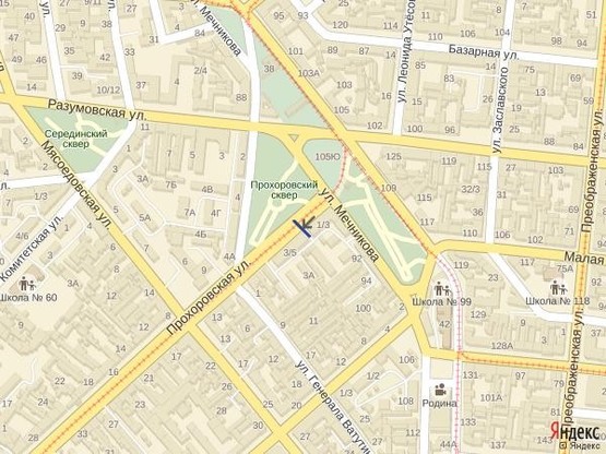 Схема рекламной плоскости по адресу Прохоровская, 5