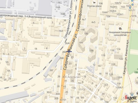 Схема рекламної площини за адресою Среднефонтанская ул - Чудо Город 1