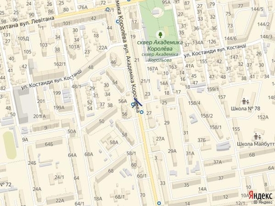 Схема рекламної площини за адресою Королева,23