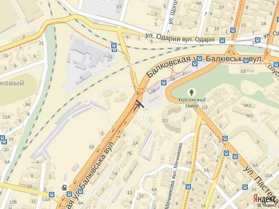 Схема рекламної площини за адресою Балковская, 1