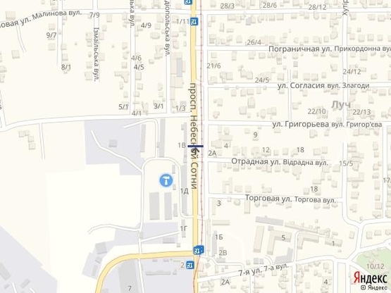 Схема рекламної площини за адресою пр Маршала Жукова-Червоный Хутор 3А