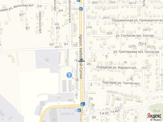 Схема рекламної площини за адресою пр Маршала Жукова-Червоный Хутор 3Б