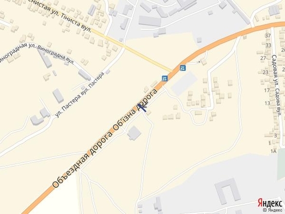 Схема рекламної площини за адресою Объездная-Усатово 36Б