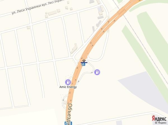 Схема рекламной плоскости по адресу Объезд г.Одесса 20+250 Б