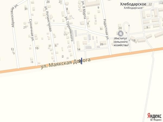 Схема рекламной плоскости по адресу Одесса- Рени 13+700 А