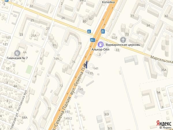 Схема рекламної площини за адресою Днепропетровская - АЗС Эдвин