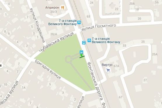Схема рекламної площини за адресою Фонтанська дорога, (7-а Станція)