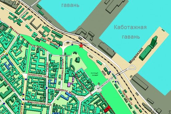 Схема рекламної площини за адресою ул. Приморская / Морвокзал (левая)