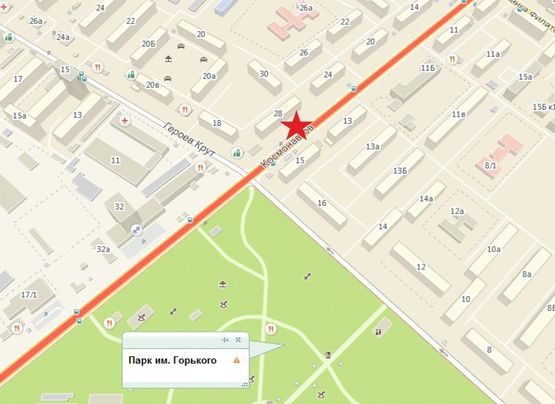 Схема рекламної площини за адресою ул. Космонавтов №28