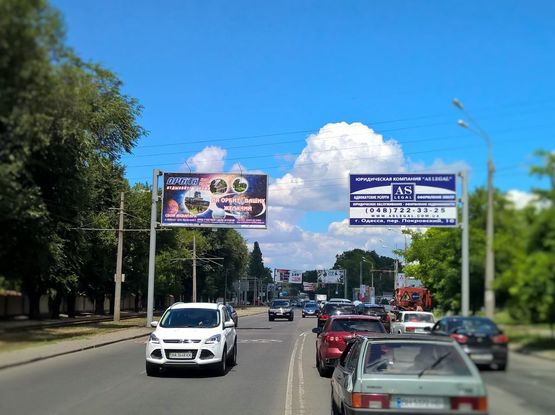 Схема рекламної площини за адресою Люстдорфская дорога / Артиллерийский парк