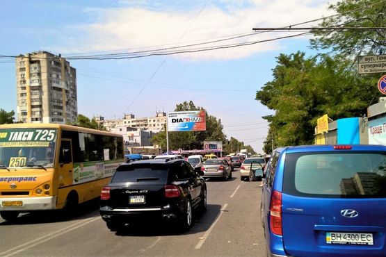 Схема рекламной плоскости по адресу просп. Бочарова / ул. Добровольского (рынок "Северный")