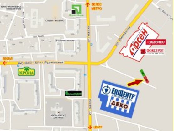 Схема рекламної площини за адресою Івасюка виїзд з Епіцентру №2 правий  Арсен