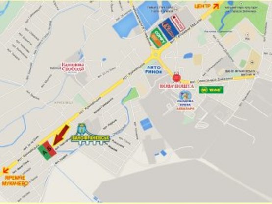 Схема рекламной плоскости по адресу Криховецька   виїзд з міста      №4