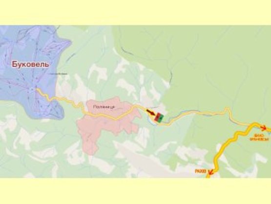 Схема рекламной плоскости по адресу перед с.Паляниця