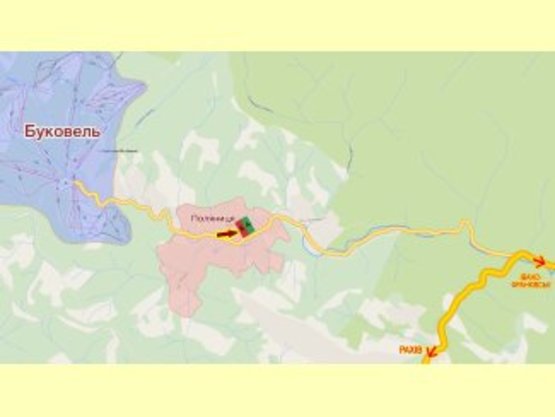 Схема рекламной плоскости по адресу с.Паляниця  №2