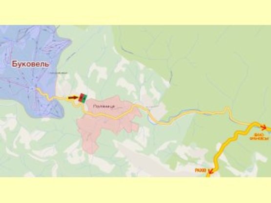 Схема рекламной плоскости по адресу с.Паляниця №3